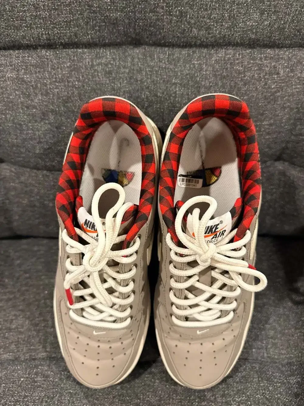 Nike Air Force 1 '07 LV8 'Light Taupe' with Plaid Interior